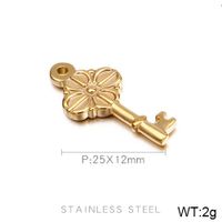1 Piece Stainless Steel 18K Gold Plated Key sku image 3