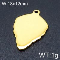 1 Piece Stainless Steel 18K Gold Plated Solid Color sku image 1