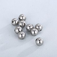 10 Pieces Diameter 10mm Diameter 12mm Diameter 14mm Stainless Steel Solid Color Polished Beads main image 5