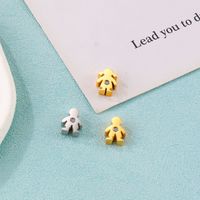 1 Piece 12 * 9mm 13 * 9mm 14 * 10mm Stainless Steel Rhinestones 18K Gold Plated Solid Color Pendant main image 3