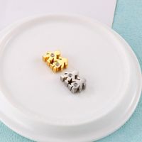 1 Piece 12 * 9mm 13 * 9mm 14 * 10mm Stainless Steel Rhinestones 18K Gold Plated Solid Color Pendant main image 4