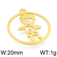 1 Piece Stainless Steel 18K Gold Plated Solid Color sku image 3