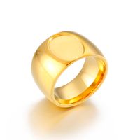 Stainless Steel 18K Gold Plated Simple Style Plating Round Rings main image 5