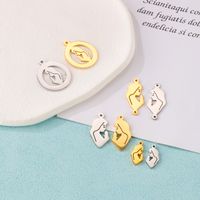 1 Piece Stainless Steel 18K Gold Plated Solid Color main image 6