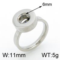 Stainless Steel 18K Gold Plated Simple Style Plating Round Rings sku image 5