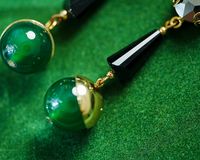 1 Pair Retro Water Droplets Plating Inlay Copper Glass Bead Glass Stone 18k Gold Plated Drop Earrings main image 4