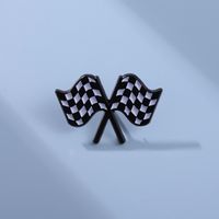 Cartoon Style Checkered Alloy Plating Unisex Brooches main image 1