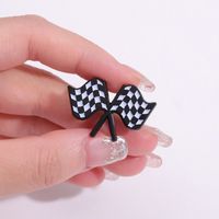 Cartoon Style Checkered Alloy Plating Unisex Brooches main image 3