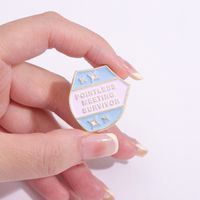 Cartoon Style Letter Alloy Plating Unisex Brooches main image 2
