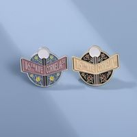 Cartoon Style Letter Alloy Plating Unisex Brooches main image 1