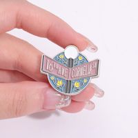 Cartoon Style Letter Alloy Plating Unisex Brooches main image 2