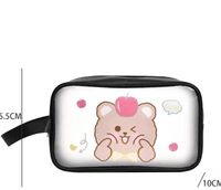 Cartoon Style Rabbit Cartoon Bear Pvc Storage Bag Makeup Bags sku image 4