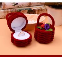 Cute Solid Color Flannel Jewelry Boxes sku image 2