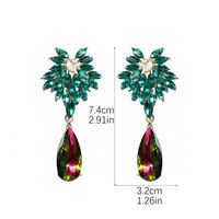 1 Pair Elegant Geometric Inlay Alloy Rhinestones Zircon Drop Earrings main image 2