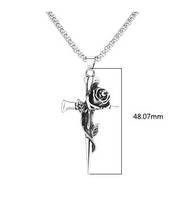 Ig Style Simple Style Cross Rose Copper Pendant Necklace Necklace Pendant In Bulk main image 2