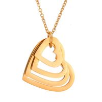 Simple Style Heart Shape Stainless Steel Plating Pendant Necklace 1 Piece sku image 8