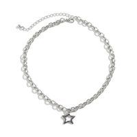 Wholesale Jewelry Simple Style Classic Style Irregular Star Titanium Steel Iron Chain Necklace main image 5