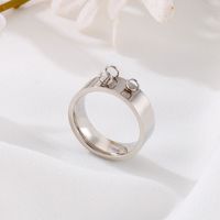 Stainless Steel 18K Gold Plated Simple Style Plating Round Rings main image 5