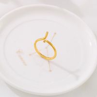 Stainless Steel 18K Gold Plated Simple Style Plating Geometric Rings main image 5