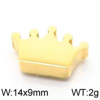 1 Piece 14 * 9mm Stainless Steel 18K Gold Plated Crown Polished Pendant sku image 2