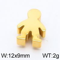 1 Piece 12 * 9mm Stainless Steel 18K Gold Plated Solid Color Polished Pendant sku image 2