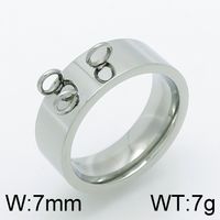 Stainless Steel 18K Gold Plated Simple Style Plating Round Rings sku image 2