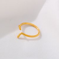Stainless Steel 18K Gold Plated Simple Style Plating Geometric Rings main image 3