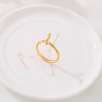 Stainless Steel 18K Gold Plated Simple Style Plating Geometric Rings sku image 4