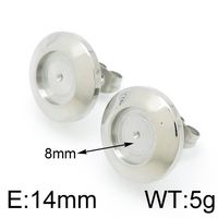1 Pair Simple Style Round Plating Stainless Steel 18K Gold Plated Ear Studs sku image 1