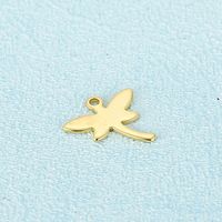 1 Piece Stainless Steel 18K Gold Plated Dragonfly main image 4