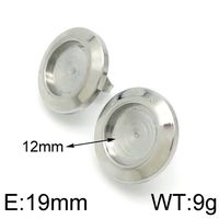 1 Pair Simple Style Round Plating Stainless Steel 18K Gold Plated Ear Studs sku image 2