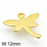 1 Piece Stainless Steel 18K Gold Plated Dragonfly sku image 1