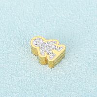 1 Pieza 12x9mm Acero Inoxidable Diamantes De Imitación Chapados en oro de 18k Color Sólido Colgante main image 4