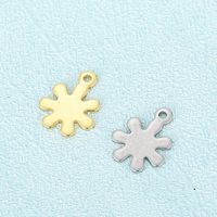 1 Piece Stainless Steel 18K Gold Plated Flower main image 3
