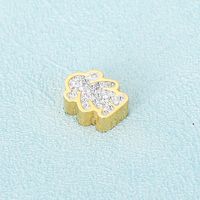 1 Piece 12 * 9mm Stainless Steel Rhinestones 18K Gold Plated Solid Color Pendant main image 1