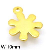1 Piece Stainless Steel 18K Gold Plated Flower sku image 2