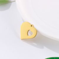 1 Piece Stainless Steel 18K Gold Plated Heart Shape main image 4