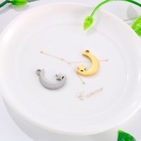 1 Piece Stainless Steel 18K Gold Plated Star Moon main image 1