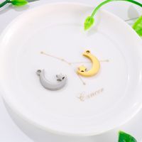 1 Piece Stainless Steel 18K Gold Plated Star Moon main image 7