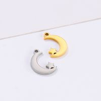 1 Piece Stainless Steel 18K Gold Plated Star Moon main image 3