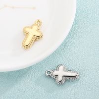 1 Piece Stainless Steel 18K Gold Plated Cross main image 1