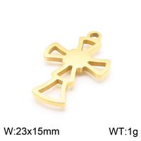 1 Piece Stainless Steel 18K Gold Plated Cross sku image 5