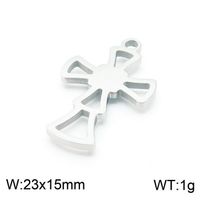 1 Piece Stainless Steel 18K Gold Plated Cross sku image 6