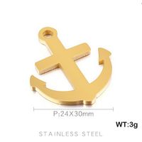 1 Piece Stainless Steel 18K Gold Plated Anchor sku image 4