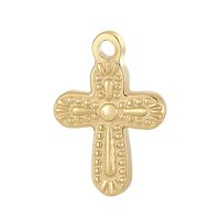 1 Piece Stainless Steel 18K Gold Plated Cross main image 6