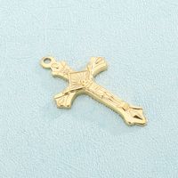 1 Piece Stainless Steel 18K Gold Plated Cross main image 5