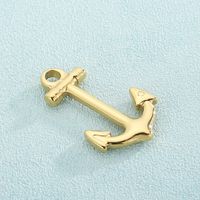 1 Piece Stainless Steel 18K Gold Plated Anchor main image 4