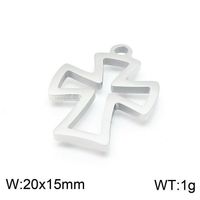 1 Piece Stainless Steel 18K Gold Plated Cross sku image 14