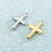 1 Piece Stainless Steel 18K Gold Plated Cross main image 1