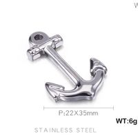 1 Piece Stainless Steel 18K Gold Plated Anchor sku image 2